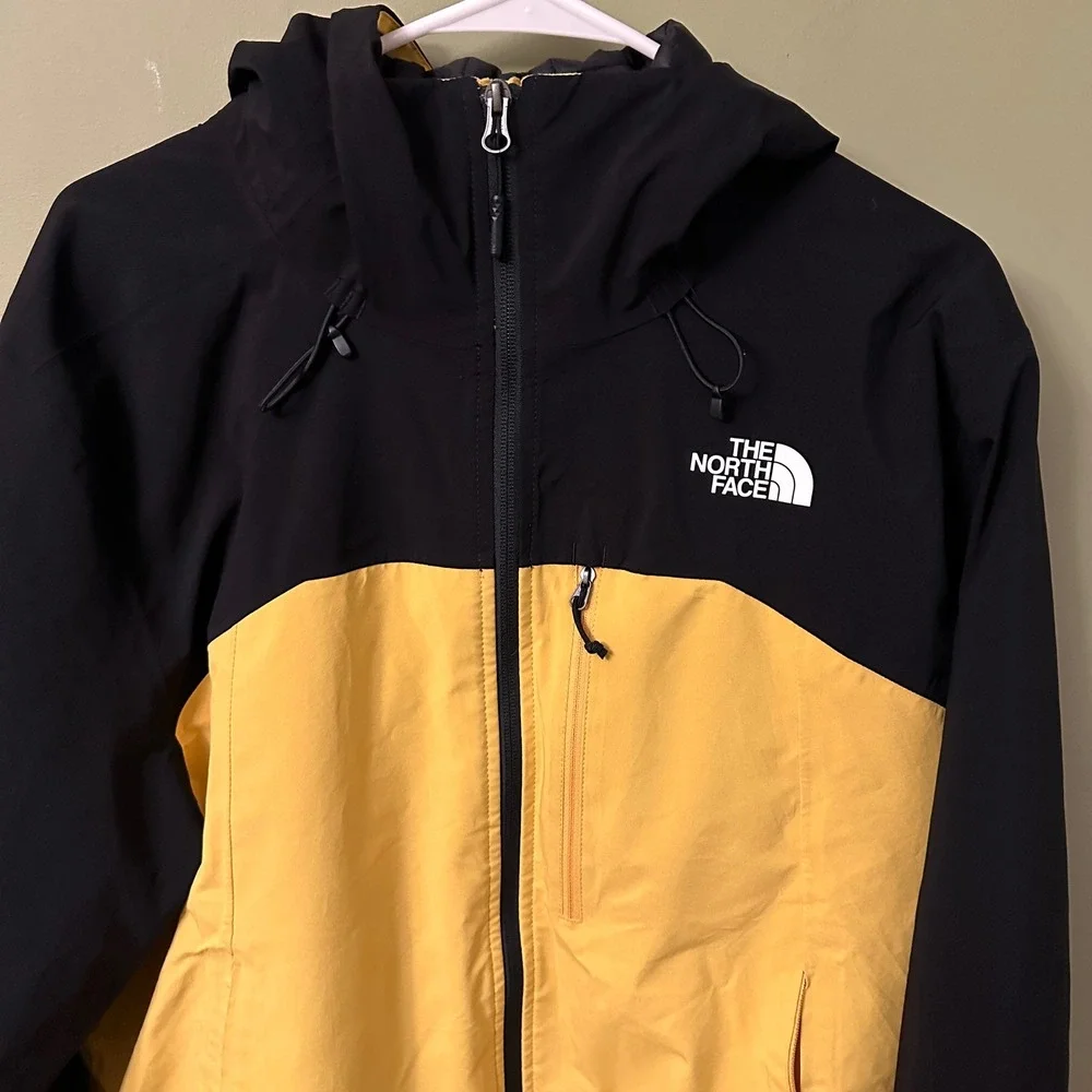 The North Face Thermoball Triclimate DryVent Jacket Mens‎ M Black Yellow Hooded